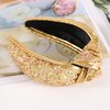 Gmmidea Sequin Knotted Headband for Women Little Girls Glitter Sprinkle Headband Fancy Beaded Wide Hair Band Fashion Girls Jeweled Headband Festival Hair Accessories Gifts B-Gold
