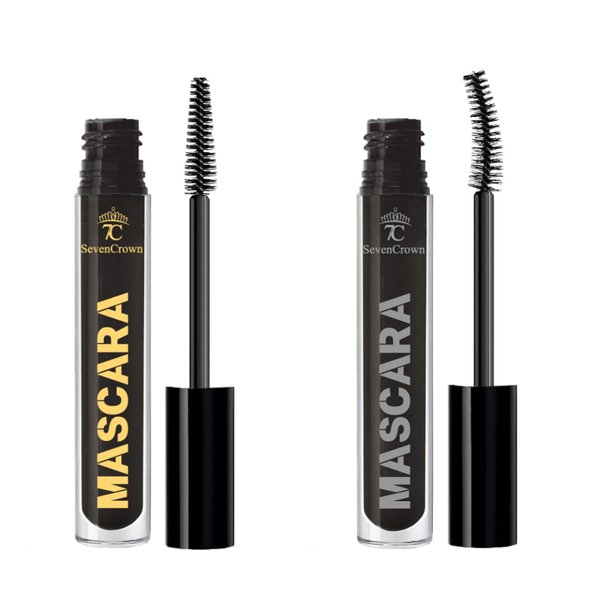 7C SEVENCROWN Mascara Volume and Length Waterproof Mascara Black,False Lash Effect,Long-Lasting, Cruelty Free & Vegan