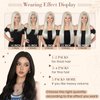 Hetto Tape in Hair Extensions #2 Darkest Brown Tape in Extensions Real Human Hair 22 Inch Silky Remy Hair Tape in Extensions Straight 22 Inch 50g 20Pcs