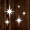 MAGJUCHE Abstract Stars Stencil 6 Inches, Reusable Starburst Stencil for Painting DIY Crafts Decor