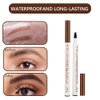 Generic 2PCS 3D Magic Microblading Eyebrow Pencil,2024 New 4 Head Split Waterproof Long lasting Wild Eyebrow Pencil,Upgrade Fine Stroke Eyebrow Pen Makeup Eyebrow Pencil Stay on All Day (Dark Brown)