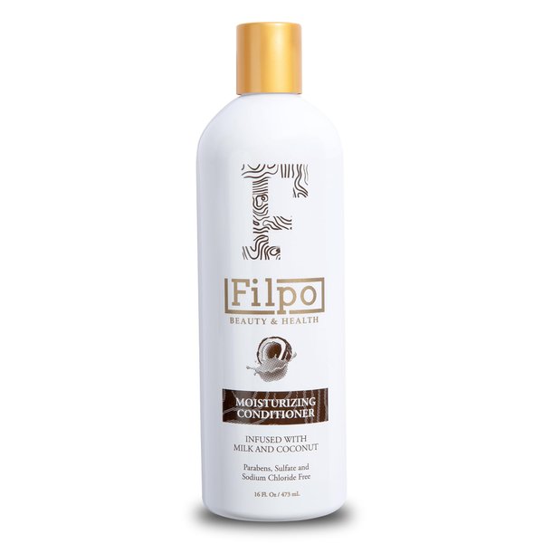 FILPO Coconut Milk Conditioner with Argan Oil - Sulfate-Free, Coconut-Infused Formula for Curly and Damaged Hair