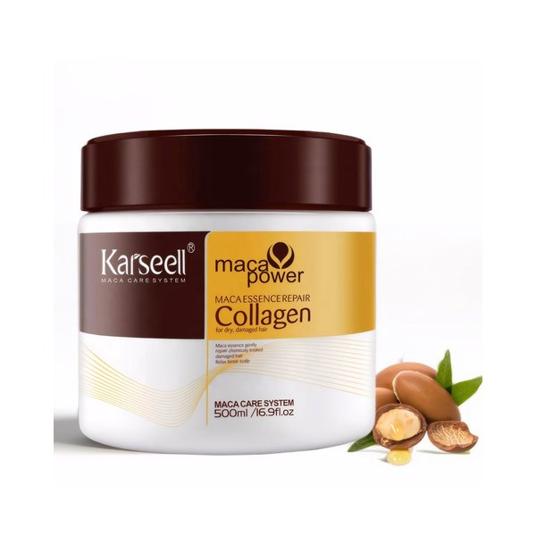 Zcvtbye Collagen Hair Repair Mask - Argan Oil Deep Conditioning Hair Treatment Mask Essence for Dry Damaged Hair (16.9 fl oz)