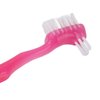 False Teeth Brush, Teeth Cleaning for Elderly, Portable Plaque, Dirt Removal, Denture Gift Home, Travel, Dental Manual Brushes fixodent pro(Pink)