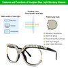 VOOGLAM Oversize Square Blue light Blocking Glasses for Women Anti UV Eyestrain Eyewear Colorful Rhinestone Mancha GOX095217-02