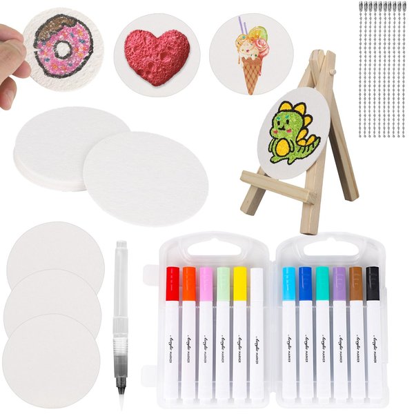 lasuroa 10pcs Magic Foam Texture Paper Kit, Magic Puffy Paint Round ...