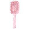 Crave Naturals FLEX DMC Detangling Brush for Thick & Curly Hair - Crave Naturals Glide Thru Detangling Brush - Crave Brush - Flexible Detangler Hairbrush Square Paddle - PINK