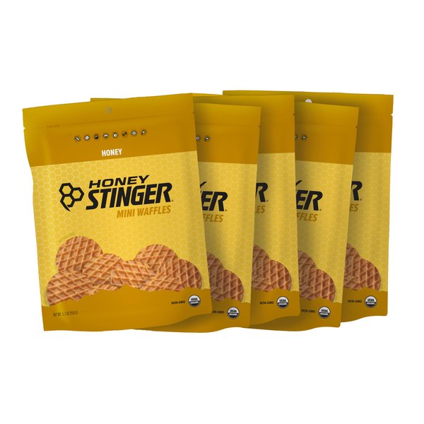 Honey Stinger Organic Mini Honey Waffles | Energy Stroopwafel for Exercise, Endurance and Performance | Sports Nutrition for Home & Gym, Pre and Post Workout | 5 Bags, 26.5 Ounce