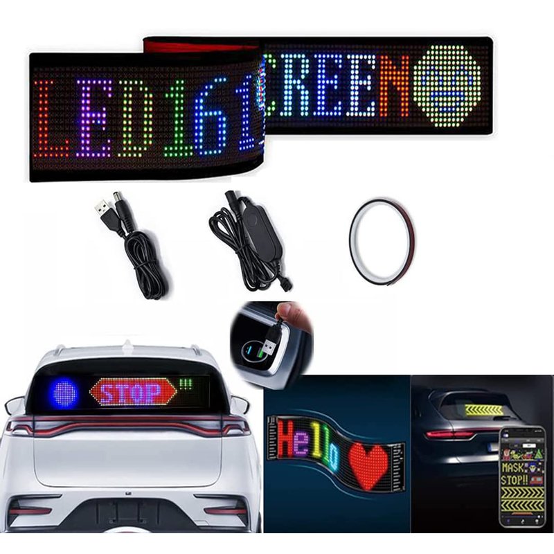 Sparkleiot Car Sign Display Flexible Pixel Panel LED Matrix Panel DC5V ...