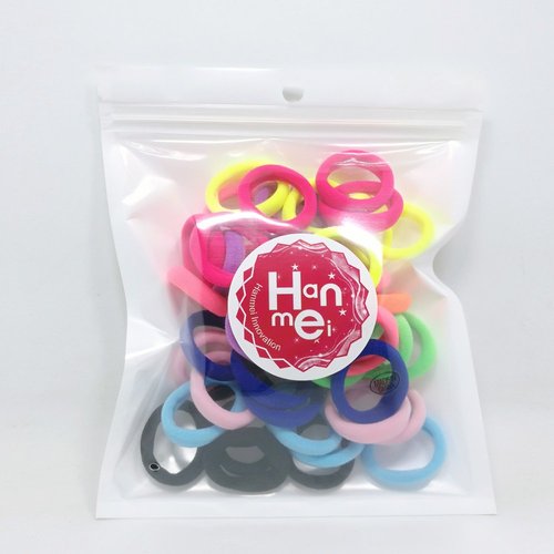 Hair ties no crease for kids baby toddlers girls - Small seamless 50 PCS 10 Colors hair bands ponytail Holder - Hanmei