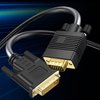 Kirzi DVI(Sources) to VGA (Display) Cable, Uni-Directional DVI-D 24+1 to VGA Cord, Gold-Plated Connectors, 1080P Full HD for HDTV, PC, Host, Laptop, Monitor, Projector, Black Cable (6.6ft)