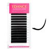 TDANCE Classic Lash Extensions Flat Lashes Eyelash Extensions 0.15mm D Curl Ellipse Eyelash Extensions 8-15mm Mixed Black Matte Individual Lashes Salon Use(Flat,D-0.15,8-15mm)