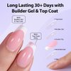 btartboxnails Nail Tips Builder Gel - Long Lasting 15ml Builder Gel with Portable Nail Lamp for French X-coat Tips, 30+Days Fench Protection Duo Nail Extension Tool for Nail Art