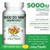 Vitamin D3 5000 IU Softgels - 125 mcg D3 Vitamin 5000 IU - Vitamin D 5000 IU for Healthy Bones & Teeth - Dietary Vitamins Supplements for Immune Support - D 3 VIT D Vitamin D Supplements (180 Count)