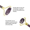 mookaitedecor Amethyst Roller & Rose Quartz Gua Sha Scraping Massage Tool Set, Face Massager for Wrinkles, Anti Aging