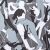 Funny Camo Golf Towel for Men - Sturdy Carabiner Clips to Bag - Absorbent Microfiber Fabric - Look Closer to See Graphic Golfers Hidden in The Camo (Gray)