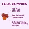 Folic Acid Gummies for Women 785 mcg, Essential Prenatal Vitamins for Mom & Baby, Vegan Folic Acid Supplement Gummy, B9 Chewable Extra Strength Folate for Before During After Pregnancy - 120 Gummies