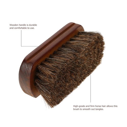 Men Beard Brush, Horse Hair Mustache Shaving Brush Facial Hair Brush