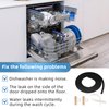 Dishwasher Door Seal 154827601 for Frigidaire Gallery Kenmore Electrolux Dishwasher, Seal Replacement Including 809006501 Bottom Door Gasket&154701001 Splash Shield Kit