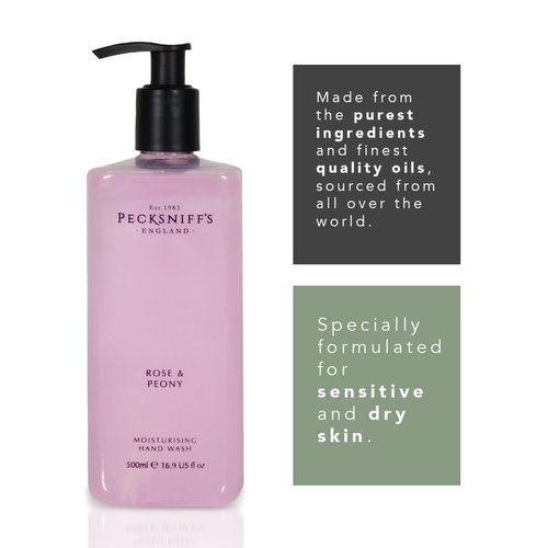 Pecksniffs Classic 500ml Hand Wash Rose & Peony