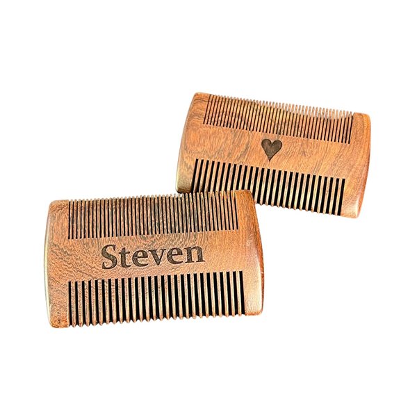 Custom Engraved Beard Comb - Personalized Gift for Men - Beard Care Accessory for Grooming - Choose your Style (Custom Text/Image)