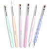 Beetles Nail Art Brushes Set Gel Polish Nail Art Design Pen Painting Tools Fingernail Brush Nail Cleaning Brush Nail Art Liner Brush and Nail Dotting Pen Salon Beetles Gifts