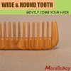 The Moreinday Wooden Comb Wide Tooth Comb Wood Comb for Women Hair Comb for Men - Sandalwood Comb