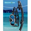 Snorkeling Gear for Adults, Kwambiri Dry-Top Snorkel Set, 181°Panoramic Wide View Diving Mask Breathing Freely Snorkel Mask for Snorkeling Scuba Diving Swimming Travel（Adults）