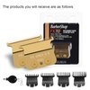 707Z Replacement Blade compatible with BaBylissPRO FX787 & FX726 Trimmers,2 Pack DLC Replacement Blades with 4 Guards Set Compatible with BaByliss Trimmer Blades,Gold