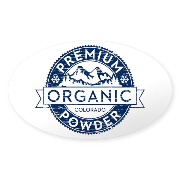 CafePress Colorado Powder Oval Car Bumper Sticker