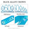 Vovii 60th Birthday Sash and Tiara, Blue Tiara, 60th Birthday Gifts for Women, 60th Birthday Decorations for Women, Happy 60th Birthday Decorations
