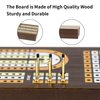 WodGod Cribbage Board Game Set,with 9 Metal Pegs,2 Decks of Playing Cards,Built-in Magnetic Storage,Instruction Included, Foldable, Easy to Store and Carry (3 Track Board)