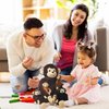 Youthfuljive 5 Pcs Monkey Stuffed Animal Set,Mom and Baby Stuffed Monkeys,A Pregnant Monkey Plush Toy and 4 Small Monkey,Christmas Birthday Gifts for Kids