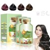 HUANG YI Natural Plant Hair Dye, New Botanical Bubble Hair Dye 20ml 10Packs/Box, Pure Plant Extract for Grey Hair Color Bubble Dye, New Botanical Bubble Hair Shampoo (Dark Brown)