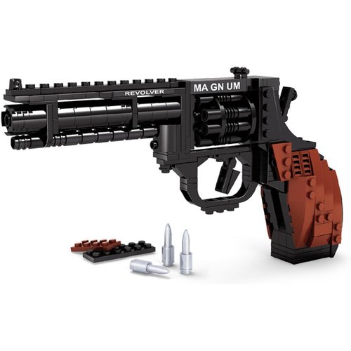 Nueris 1:1 Revolver Building Blocks Sets - 300 PCS Model Collection Toy Building Bricks Set Shootable - Simulation Militarily Toy Lovers for Kids and Adults Gift