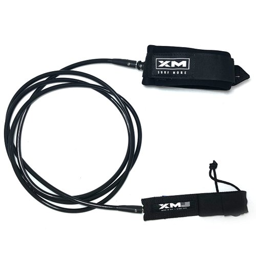 XM SURF MORE Knee/Calf Surfboard Leash 10ft., Big Wave Cord Thickness (.313 in.), Choose Length and Color, Key Pocket, Unbreakable Swivels, Detachable Railsaver, Made in USA
