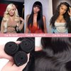 Body Wave Bundles Human Hair 28 30 32 Inch 3 Bundles 10A Grade 100% Unprocessed Brazilian Virgin Weave Bundles Human Hair Extensions Natural Black for Black Women