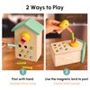 CURIOUS CRATE Magnetic Bird Feeder & Worm Catcher | Wooden Montessori Early Learning Toy for Toddlers | Developmental Toy for Fine Motor Skills & STEM Learning | Gifts for Kids Ages 2+ Years