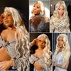 613 Lace Front Wig Human Hair 180 Density 13x4 Body Wave HD Transparent Lace Front Wigs Human Hair Blonde Wig Human Hair Glueless Wigs Human Hair Pre Plucked Pre Cut With Natural Hairline 28 Inch