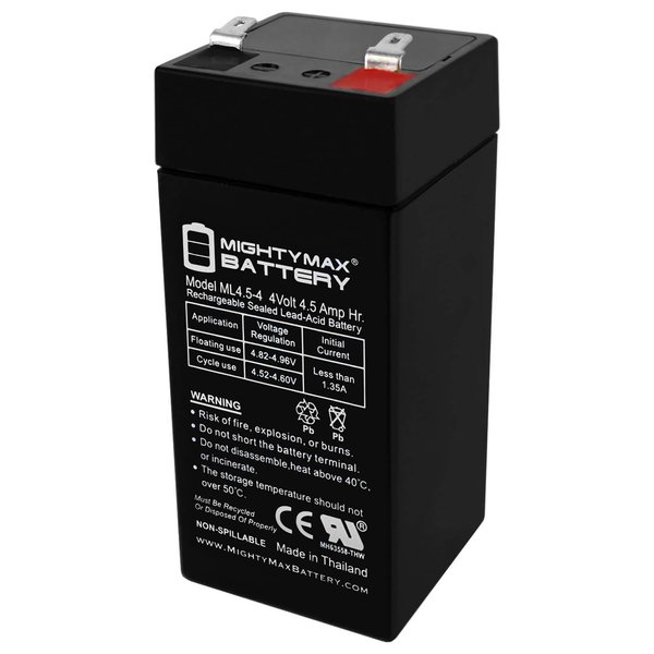 Mighty Max Battery 4 Volt 4.5 Ah SLA Battery for Fi-Shock Electric Fence