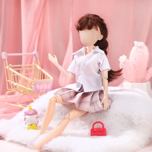 Bencailor 8 Pieces Christmas Winter Doll Clothes 11.5 Inch Elf Doll Accessories Cotton Sweaters Denim Pant Outfit Clothing(Novel)