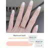 Wahrshei Semi Cured Gel Nail Strips, 20pcs White Pearl Shimmer Gel Nail Stickers Work with UV, Easy to Use and Remove