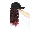 AliRobam Hat Wigs Baseball Cap with Boho Senegalese Twist Braids Hair extensions Hat With Braided Hair attached for Black White woman (14inch, TBug)
