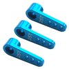 Vgoohobby 3PCS Metal 25T Servo Horn M3 Threads Steering Arm Server Rocker Adapter Compatible with Savox Power HD HSP Servos Motor 1/8 1/10 RC Car Truck,Blue