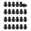 Replacement Stethoscope Ear Tips Earpieces Universal Soft Silicone Ear Plugs Earbuds Snap Tight Soft Sealing Ear Tips (Black, 24 Pieces)