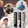 3 Pieces Styling Comb Sets, Black Wide Tooth Comb Teasing Wet Comb Detangling Shampoo Comb Shaping and Teasing Wet Hair Comb for Men Women Hair Styling Hair Salons Most Hairstyles