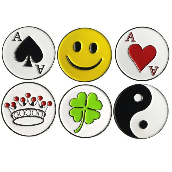 PINMEI Lot of 10 Different Golf Ball Markers, Special Unique, Dia 24.4MM, Soft Enamel Technique