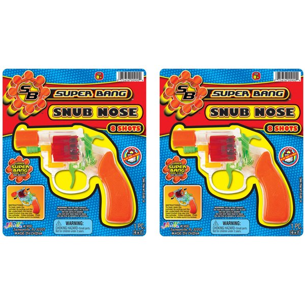 JA-RU Ring Cap Gun Super Bang See-Thru Hot Shots (2 Units) Quality Plastic Great Bang Party Favors Supplies for Kids. Plus Sticker 900-2s