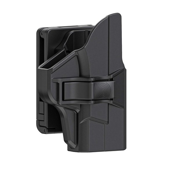 OWB Holster for M&P Shield 9mm, Polymer Belt Holster Fits for S&W M&P Shield M2.0 9mm/.40 3.1'' Barrel, Tactical 60 ° Adjustable Outside Waistband Holsters with Fast Release Button, Right-Handed