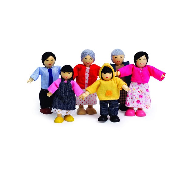 Hape Asian Wooden Doll House Family Set